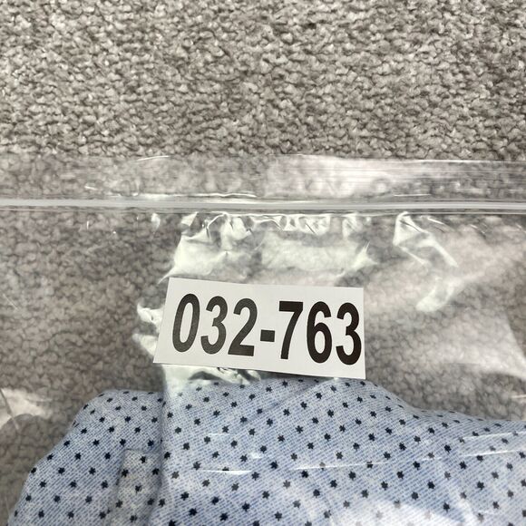 Talbots Button Down Shirt Womens Large Blue Polka Long Sleeve Cotton Casual Top - Picture 11 of 11